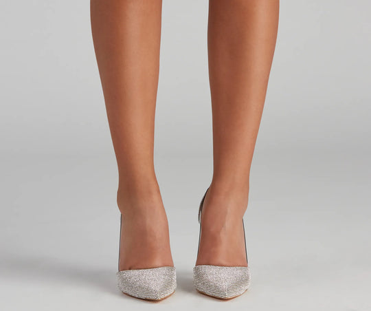 Elegante Glans Strass PVC Stiletto Pumps