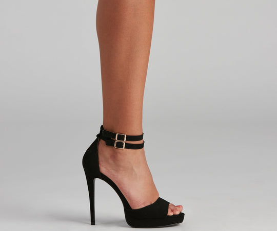 Dames Nacht Nubuck Gesp Stiletto Hakken