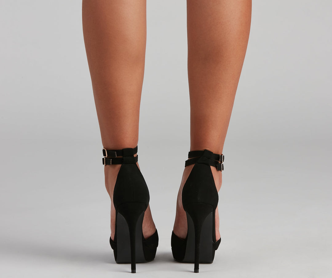 Dames Nacht Nubuck Gesp Stiletto Hakken