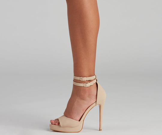 Dames Nacht Nubuck Gesp Stiletto Hakken