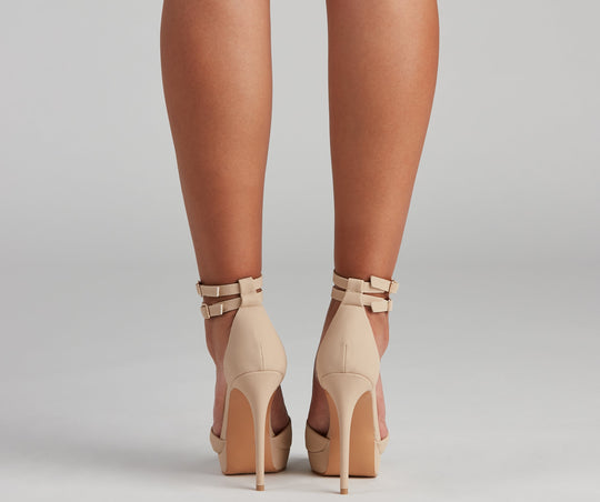 Dames Nacht Nubuck Gesp Stiletto Hakken