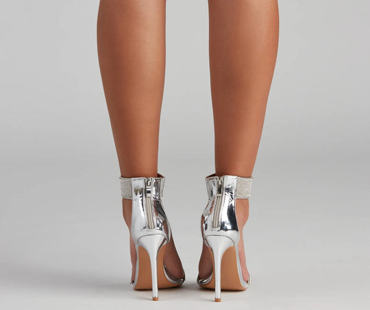 Rhinestone Drip Chrome Stiletto Hakken