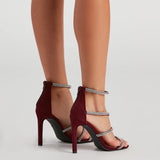 In Strass Versierde Stiletto Hakken