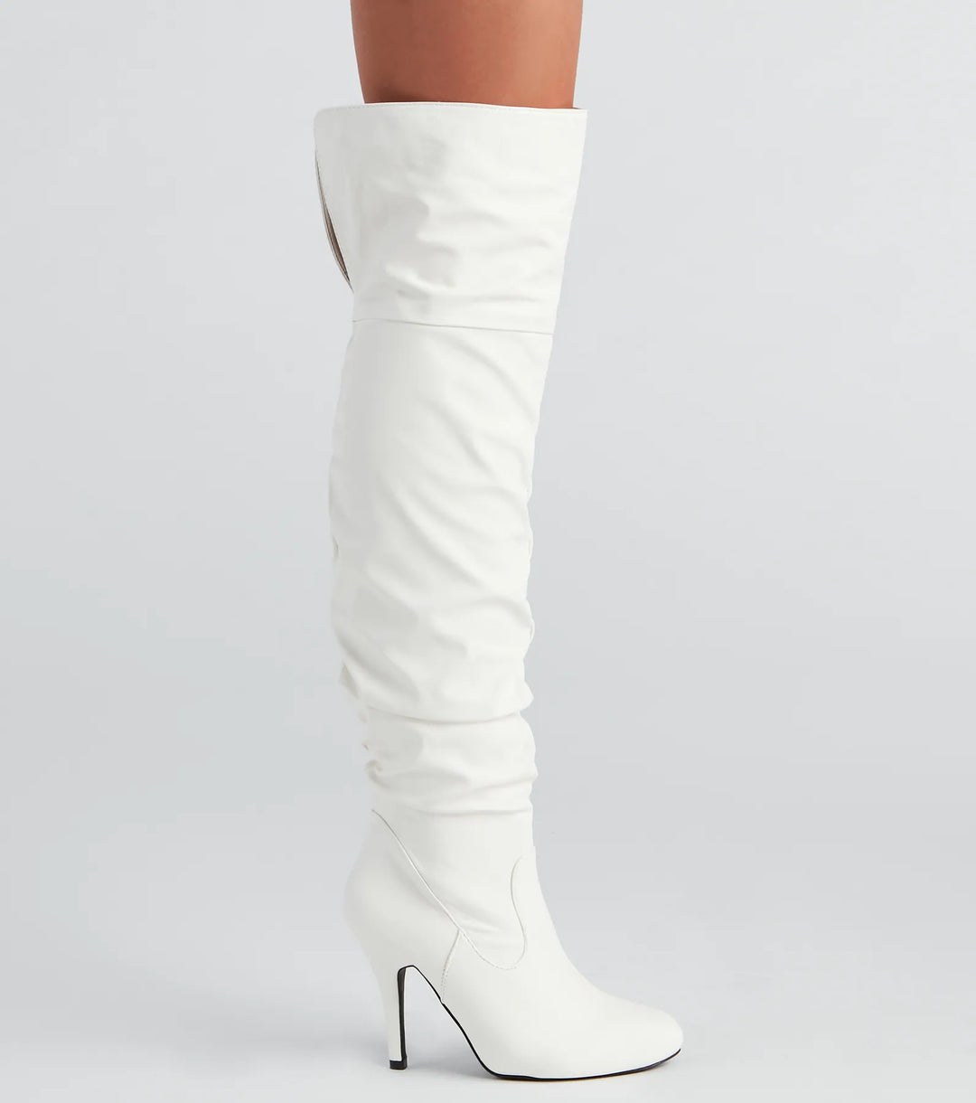 Werk Het Meisje Over-De-Knie Laarzen