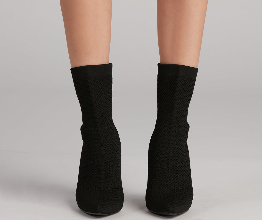 Grote Strut Knit Stiletto Booties