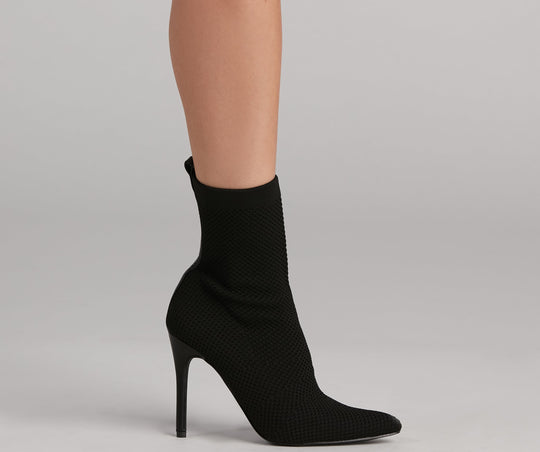 Grote Strut Knit Stiletto Booties