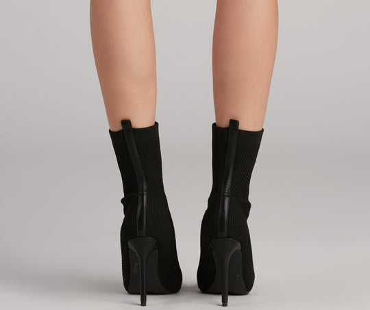 Grote Strut Knit Stiletto Booties