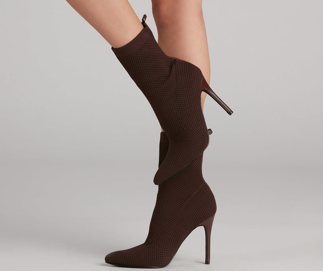 Grote Strut Knit Stiletto Booties