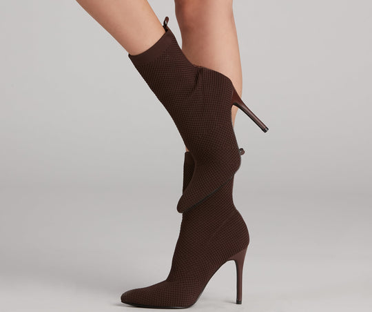 Grote Strut Knit Stiletto Booties