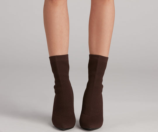 Grote Strut Knit Stiletto Booties