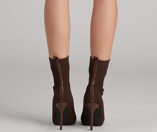 Grote Strut Knit Stiletto Booties