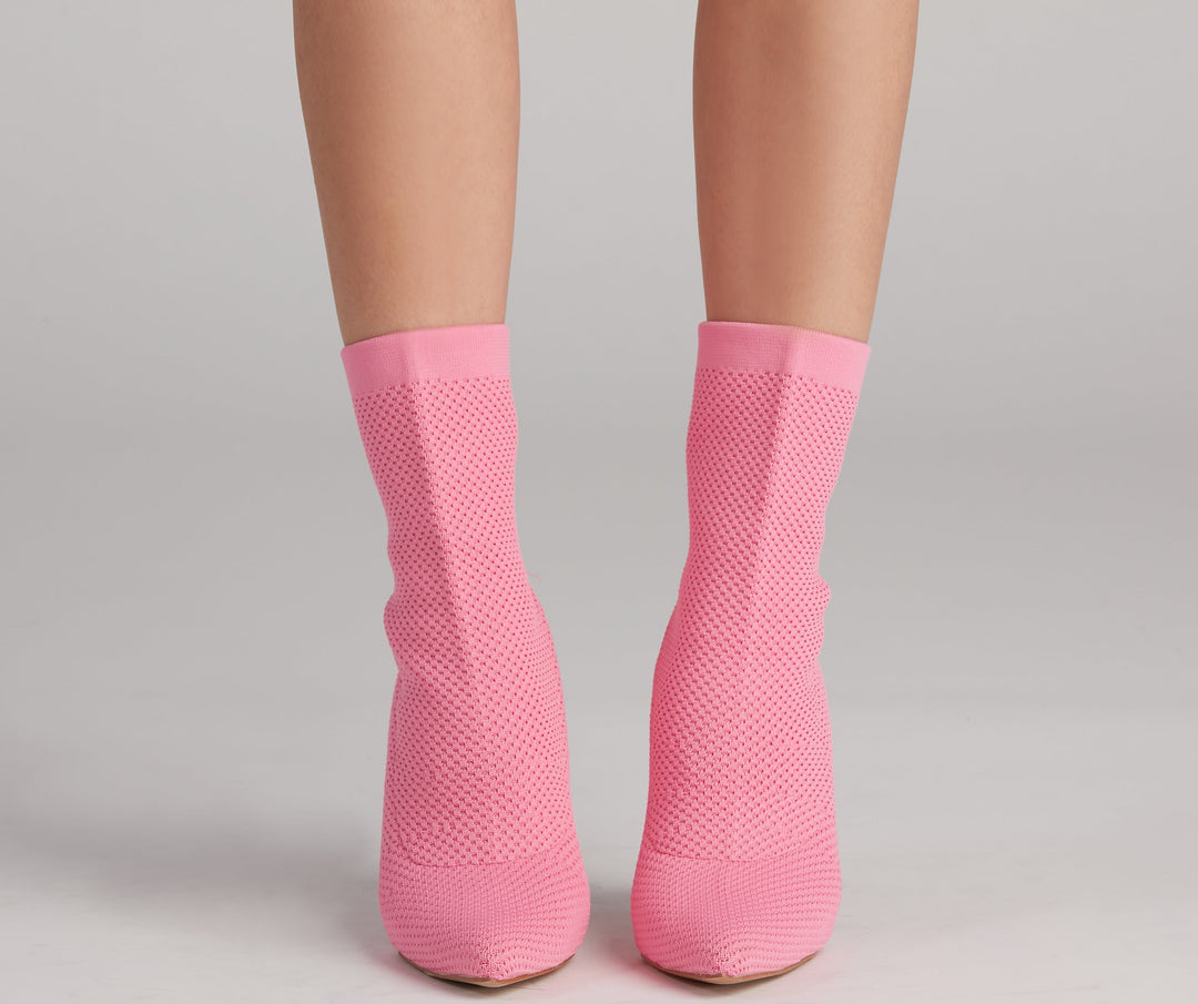 Grote Strut Knit Stiletto Booties