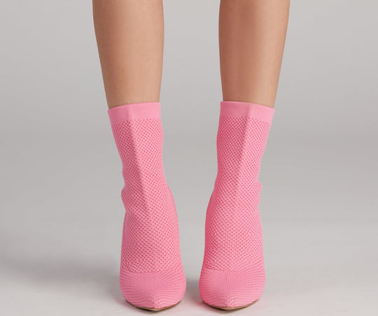 Grote Strut Knit Stiletto Booties