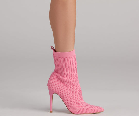 Grote Strut Knit Stiletto Booties