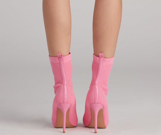Grote Strut Knit Stiletto Booties