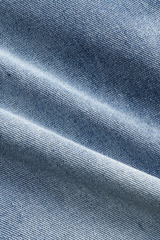 Denim Knop Pocket Curve-Leg Wide Leg Barrel Jeans