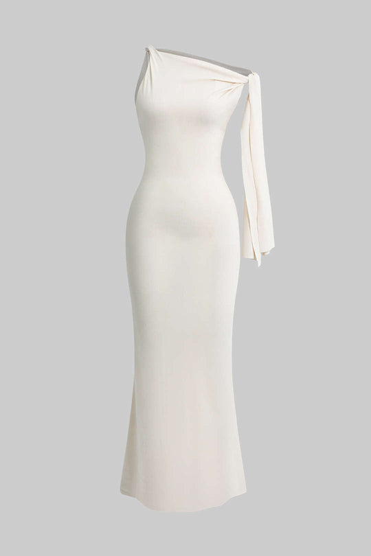 Asymmetrische Twist Knoop Zeemeermin Maxi Jurk