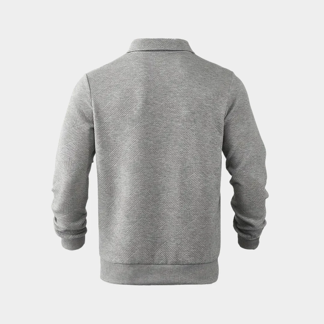 Sweater met Geometrische Patronen en Rits voor Mannen | Ideaal voor Herfst en Winter