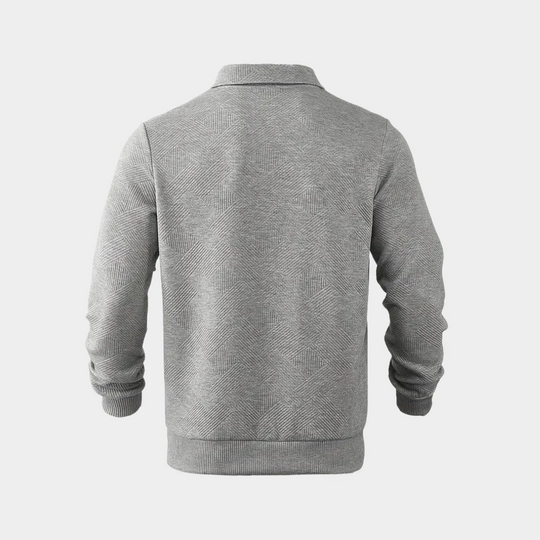 Sweater met Geometrische Patronen en Rits voor Mannen | Ideaal voor Herfst en Winter