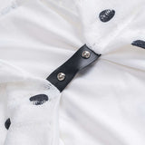 Polka Dots Patroon Kanten Rimpel Halter Nek Tie Up Rugloze Mini Jurk
