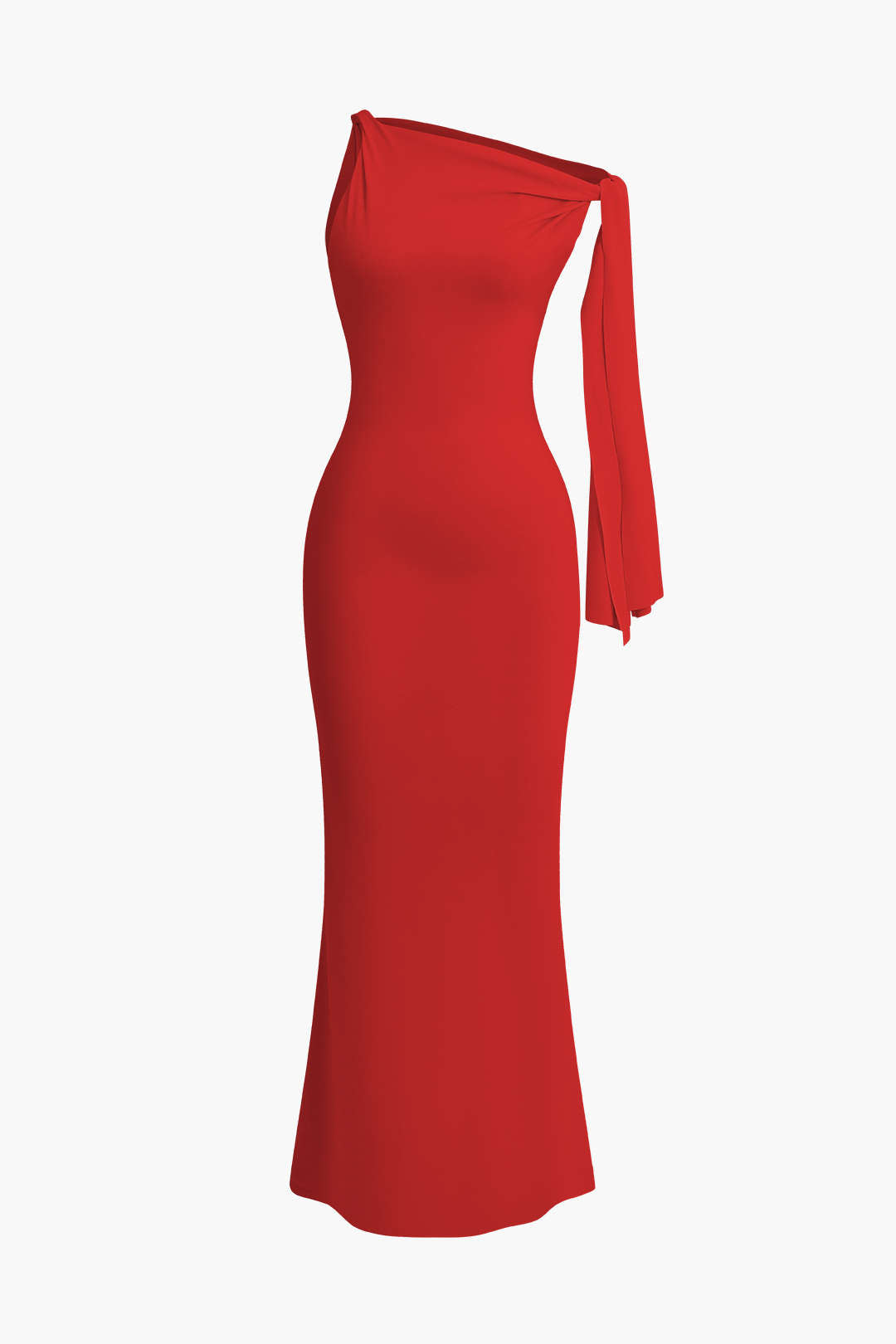 Asymmetrische Twist Knoop Zeemeermin Maxi Jurk