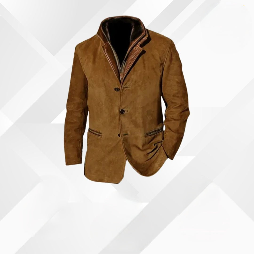 Heren Kostuumjacket met Revers en Twee-Knoopsluiting | Ideaal voor de Herfst