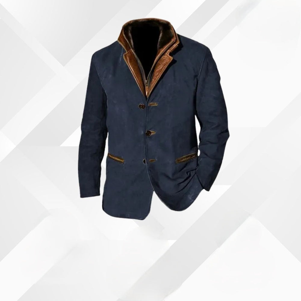 Heren Kostuumjacket met Revers en Twee-Knoopsluiting | Ideaal voor de Herfst