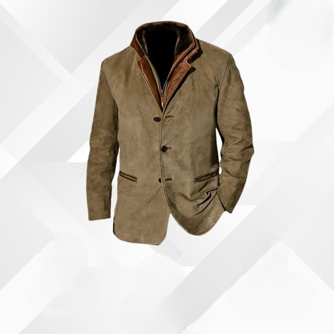Heren Kostuumjacket met Revers en Twee-Knoopsluiting | Ideaal voor de Herfst