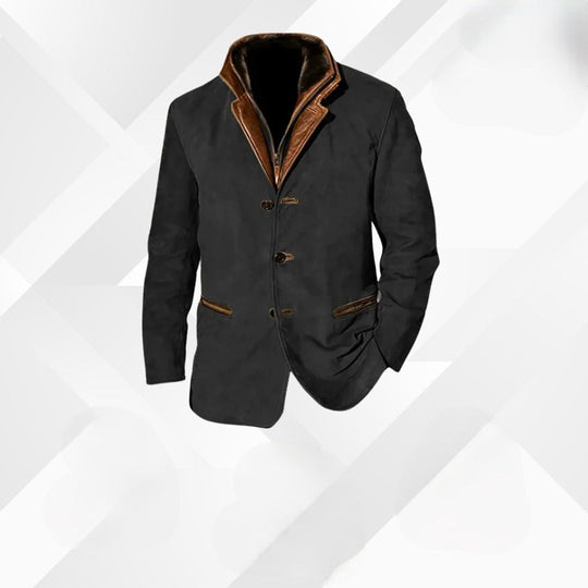 Heren Kostuumjacket met Revers en Twee-Knoopsluiting | Ideaal voor de Herfst