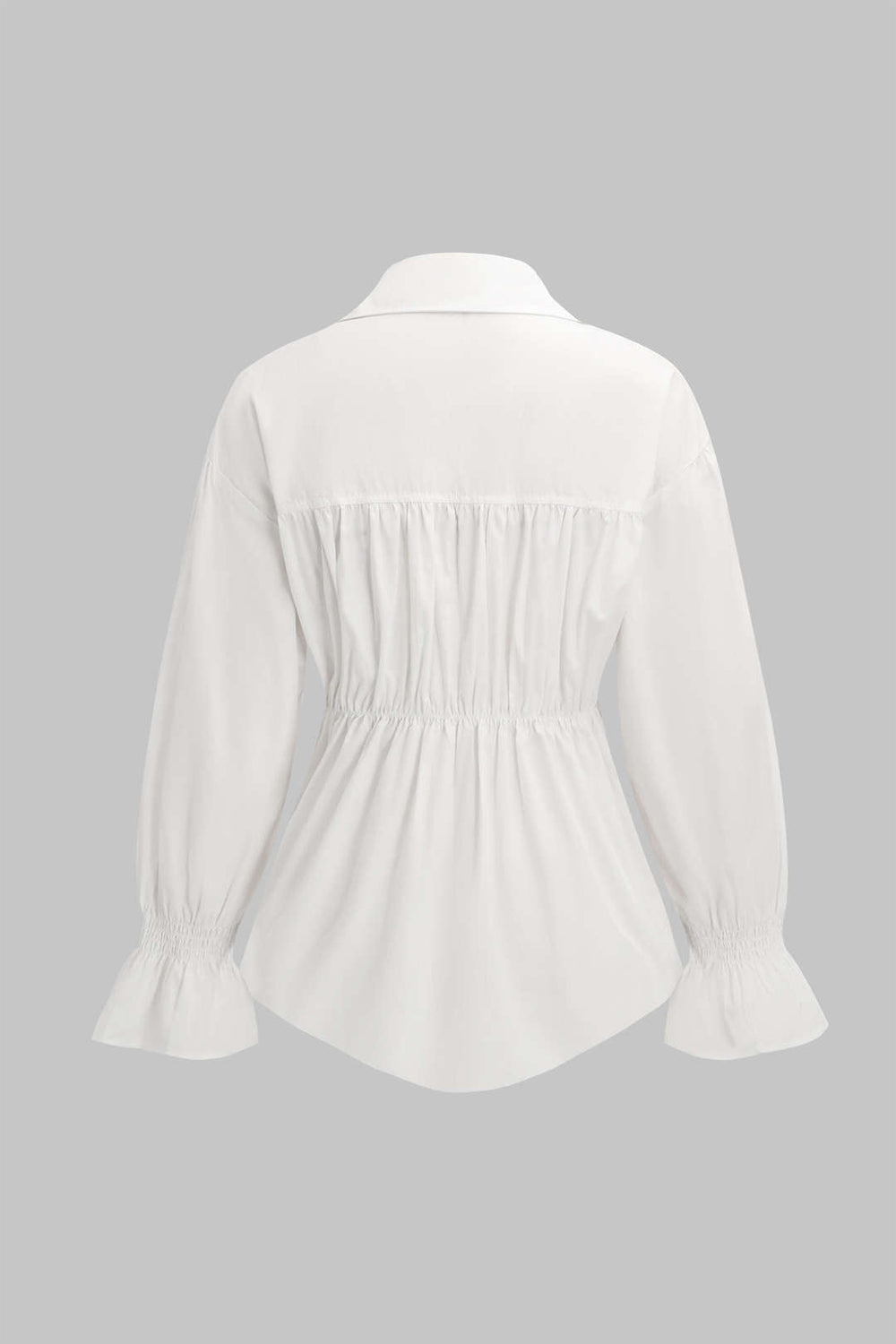 Harper - Moderne Patchwork Detail Dames Corset Langemouwen Shirt