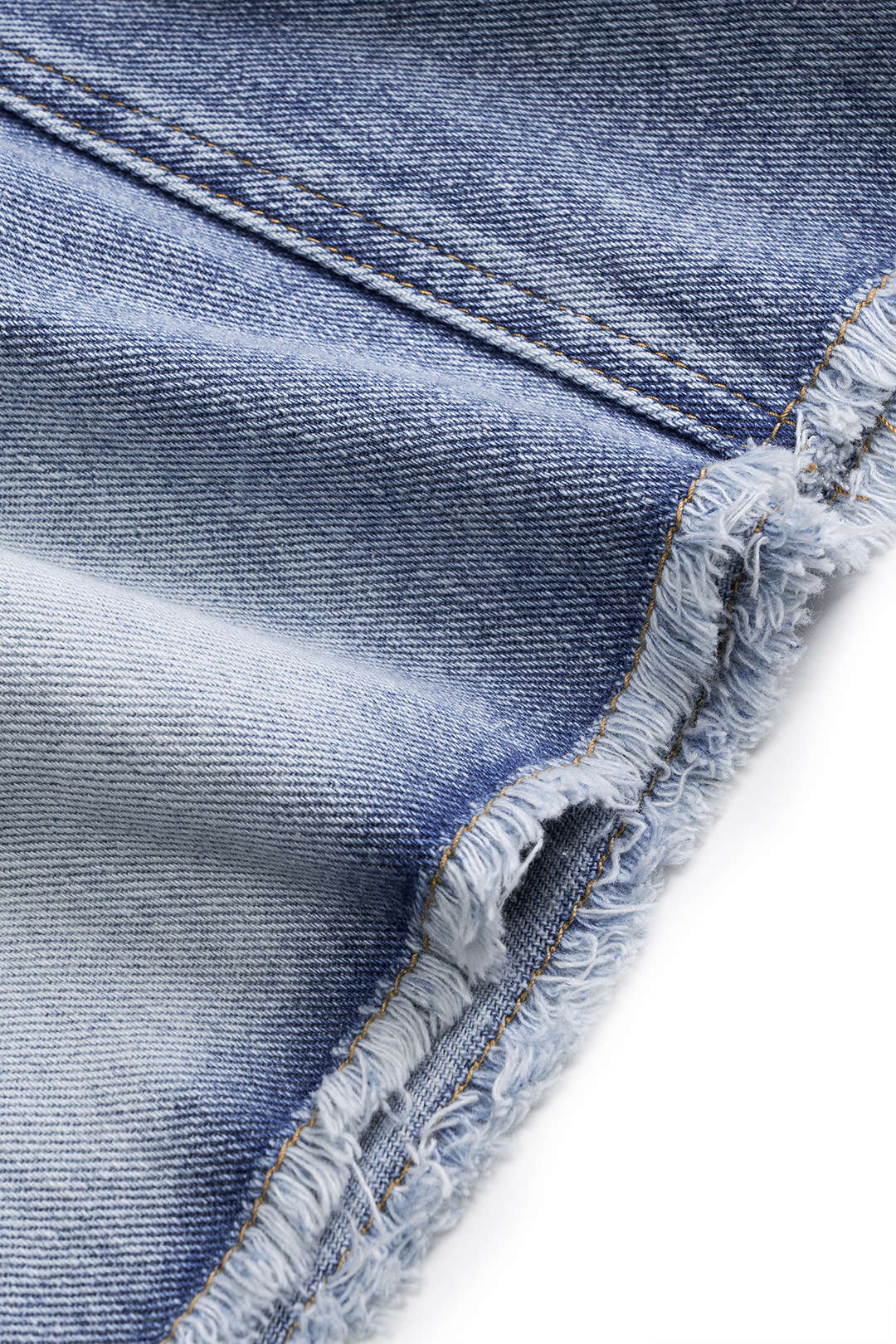 Denim Asymmetrische Halslijn Mini Jurk