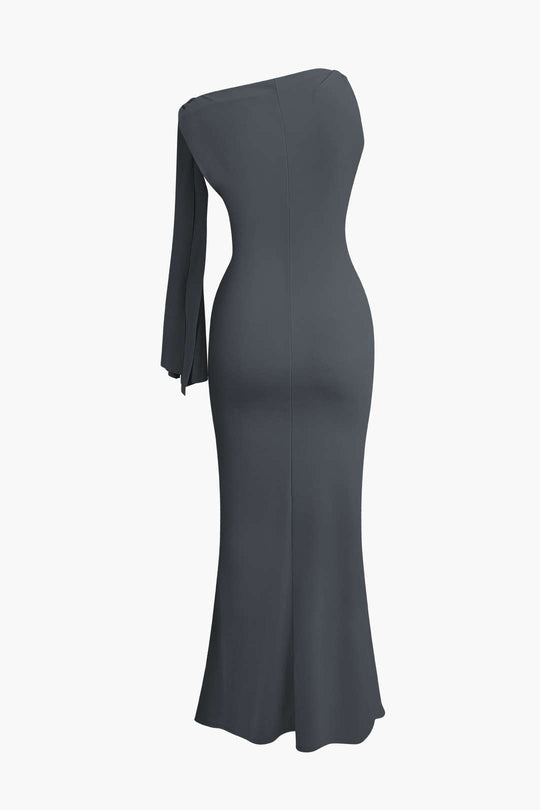 Asymmetrische Twist Knoop Zeemeermin Maxi Jurk