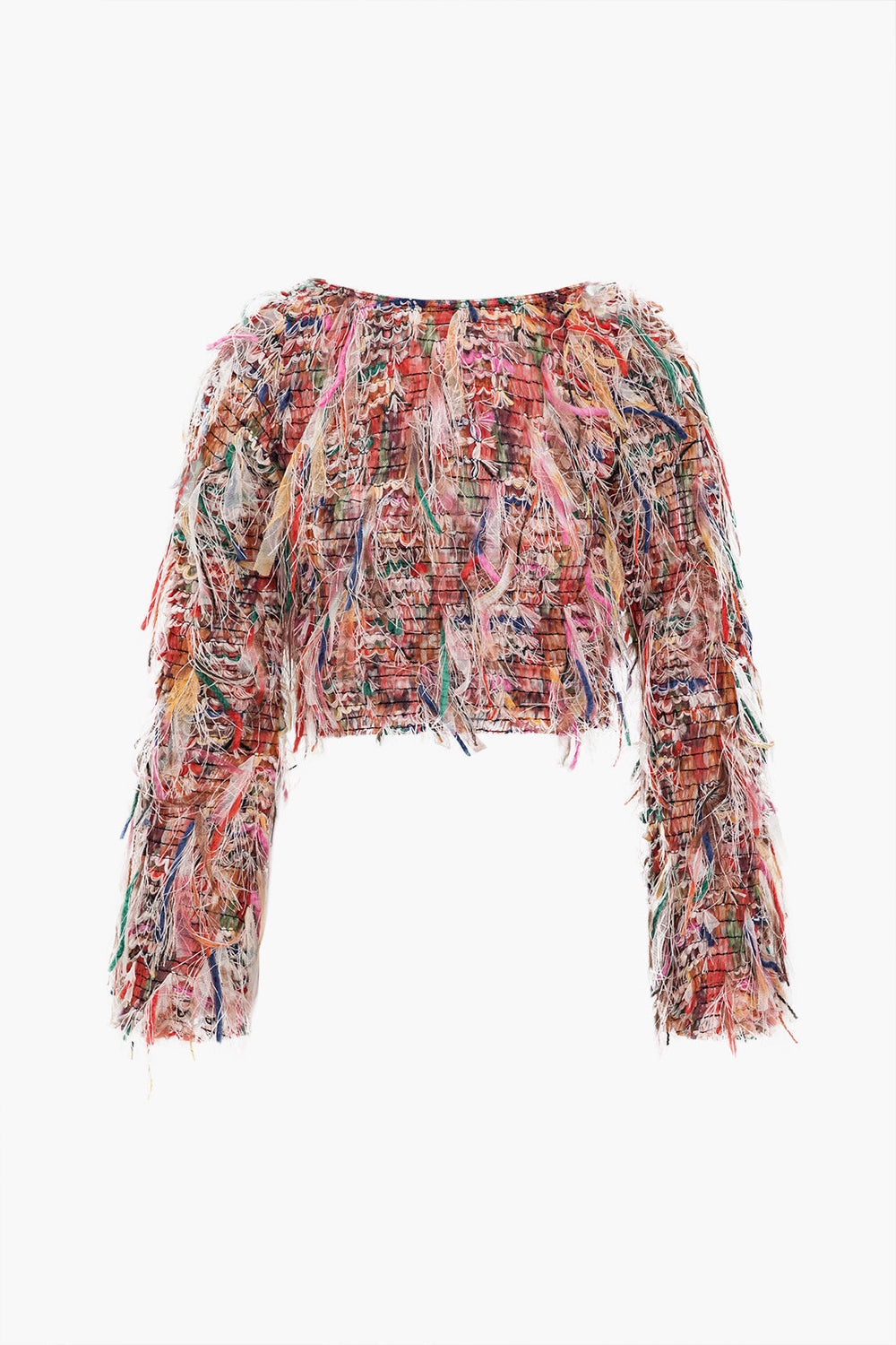 Isla - Elegante Blouse met Franje Detail voor Dames met Lange Mouwen