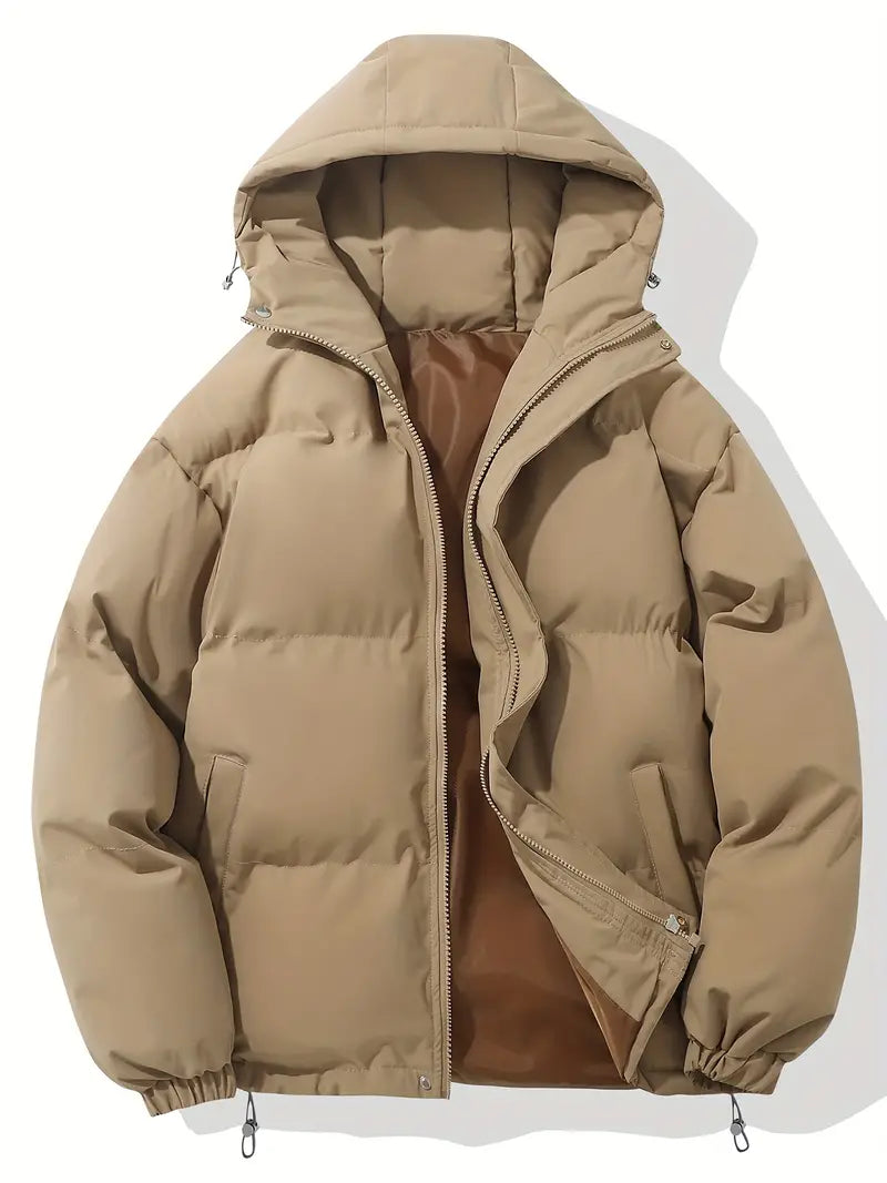 Gevoerde Hooded Jas voor Mannen met Rits | Ideaal voor de Lente en Winter