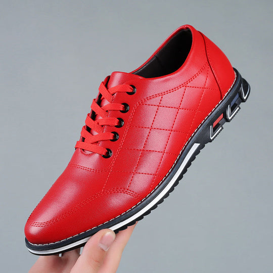 Heren Veterschoenen met Gequilte Details en Sportzool