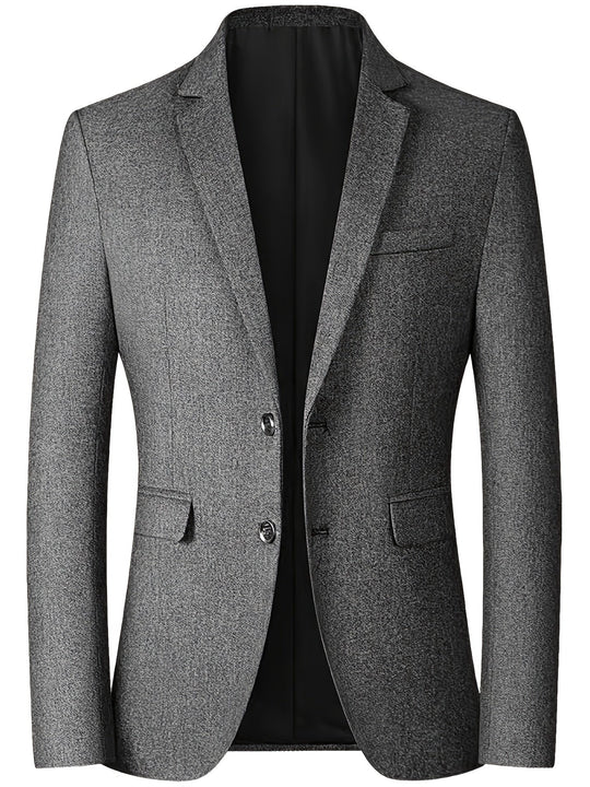 Slim-Fit Blazer met Twee-Knoopsluiting voor Mannen | Ideaal voor Professionele en Formele Gelegenheden