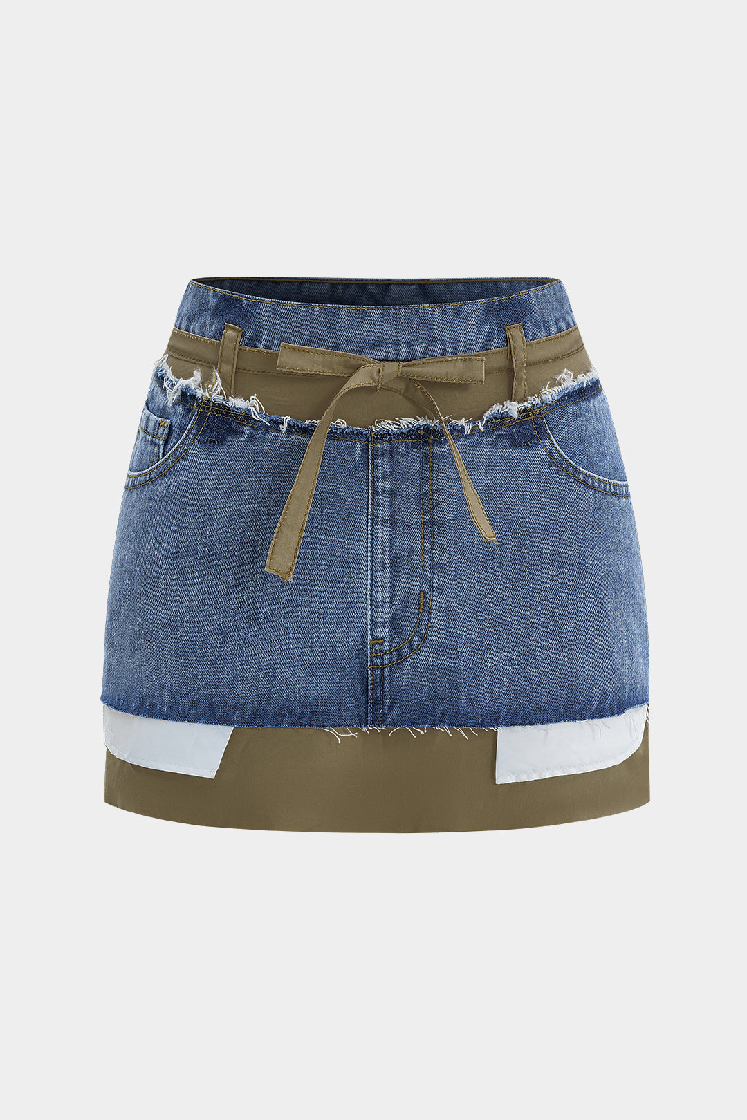 Denim Patchwork Mini Rok