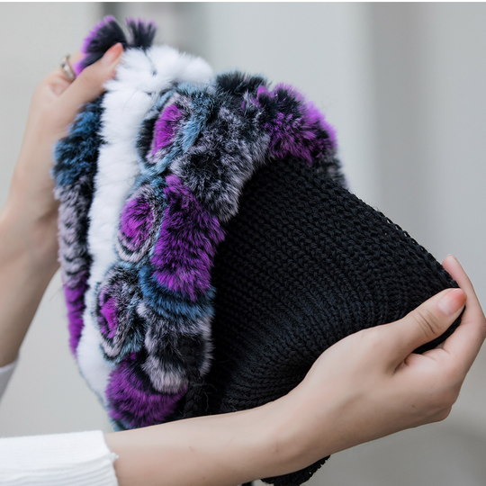 Zachte Muts met Nepbont Rand voor Dames | Ideaal voor de Winter