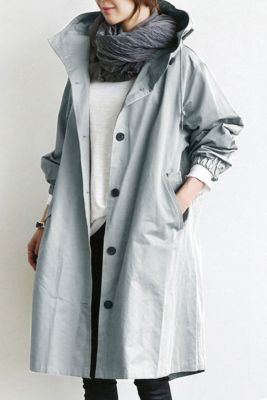 Waterdichte Trenchcoat met Capuchon voor Dames | Stijlvol en Functioneel bij Elk Weer