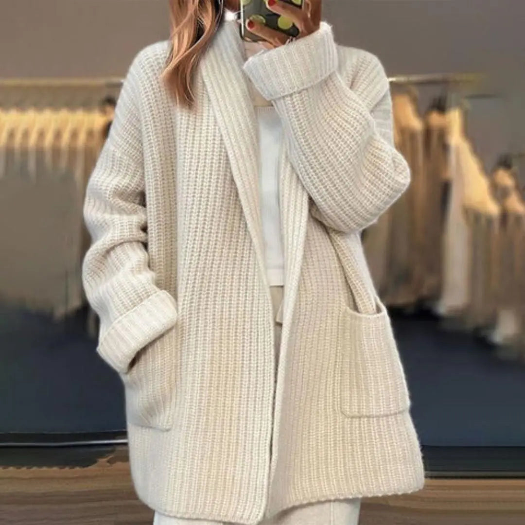 Alberta - Warme Elegant voor Elk Seizoen Dames Lange Cardigan