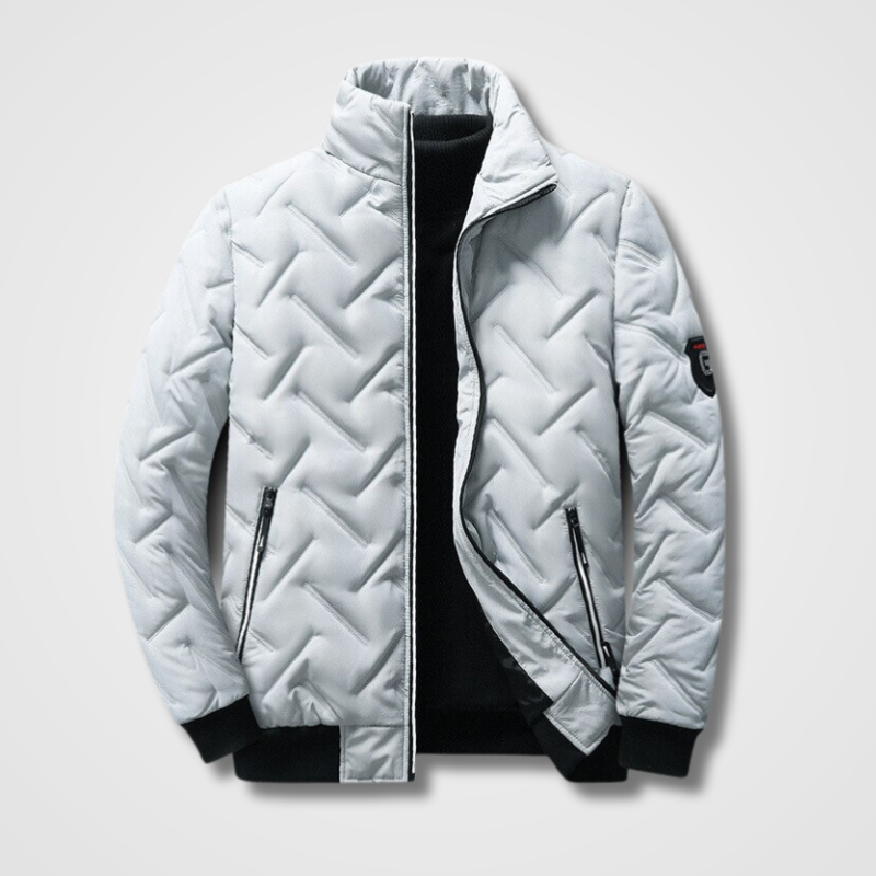 Heren Gequilte Bomberjack | Hoge Kraag & Ritszakken | Stijlvolle Streetwear