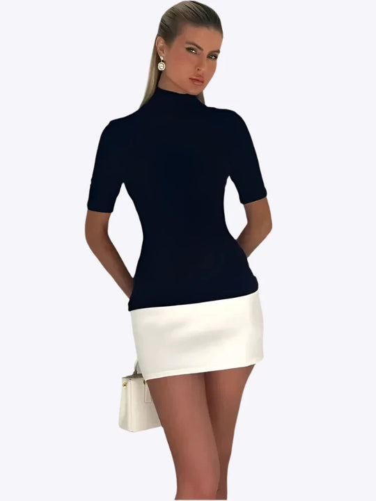Herfst - Moeiteloos Chic Tailored Fit Dames Mini Jurk