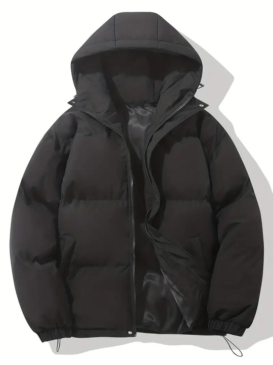 Gevoerde Hooded Jas voor Mannen met Rits | Ideaal voor de Lente en Winter
