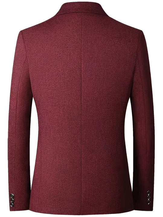 Slim-Fit Blazer met Twee-Knoopsluiting voor Mannen | Ideaal voor Professionele en Formele Gelegenheden