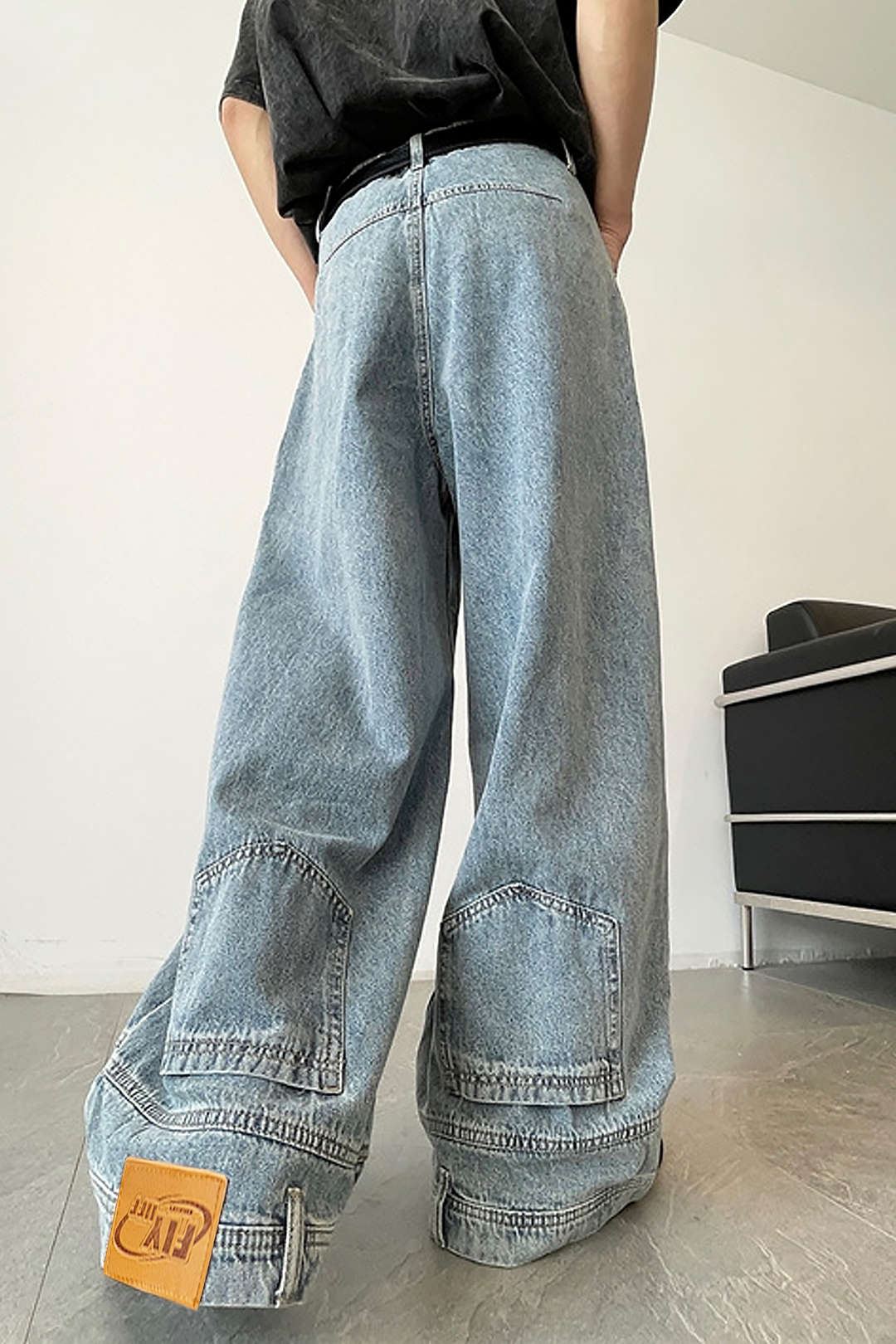 Vervaagde Wijde Pijpen Jeans