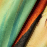 Abstracte Print Halter Cowl Neck Split Mini Jurk