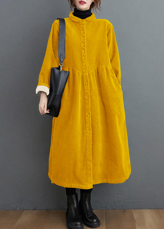 Dames Corduroy Winterjas | Lange Overjasstijl | Warme Herfstjas