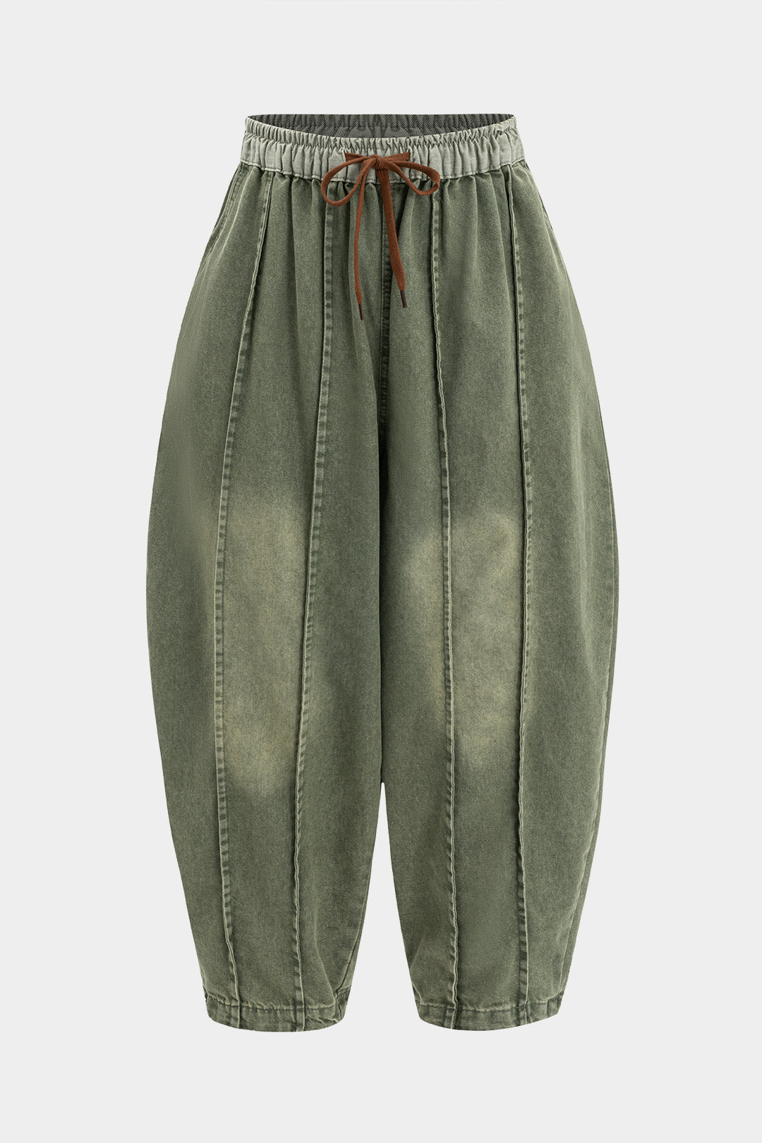 Denim Vervaagde Brede Pijpen Barrel Jeans
