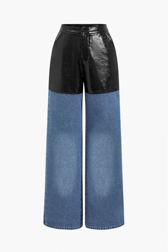 Nepleren Patchwork Jeans