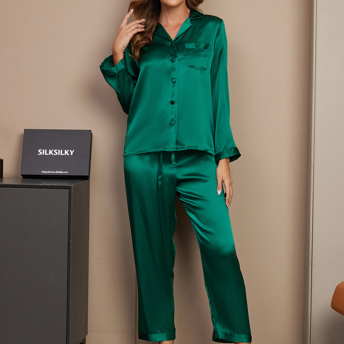 Alarice - Elegante Knop-Up Dames Pyjama Set